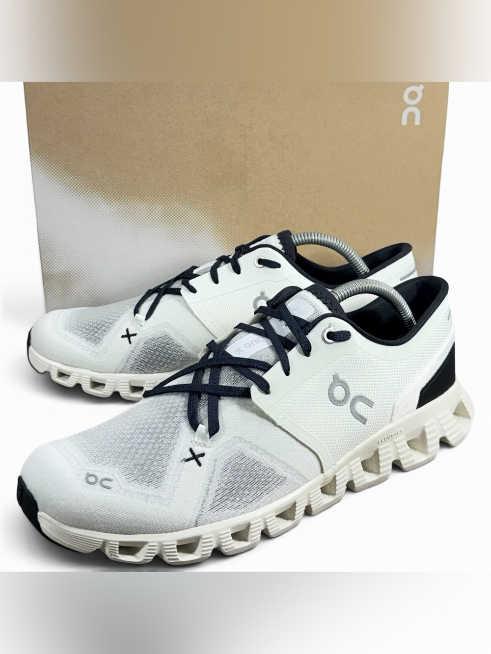 On Running Men's White and Black Lightweight Athletic Sneakers